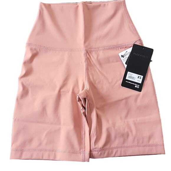 90 Degree by Reflex Rose Pink Superflex Buttery High Waisted Bike Shorts Size XS - Picture 1 of 7